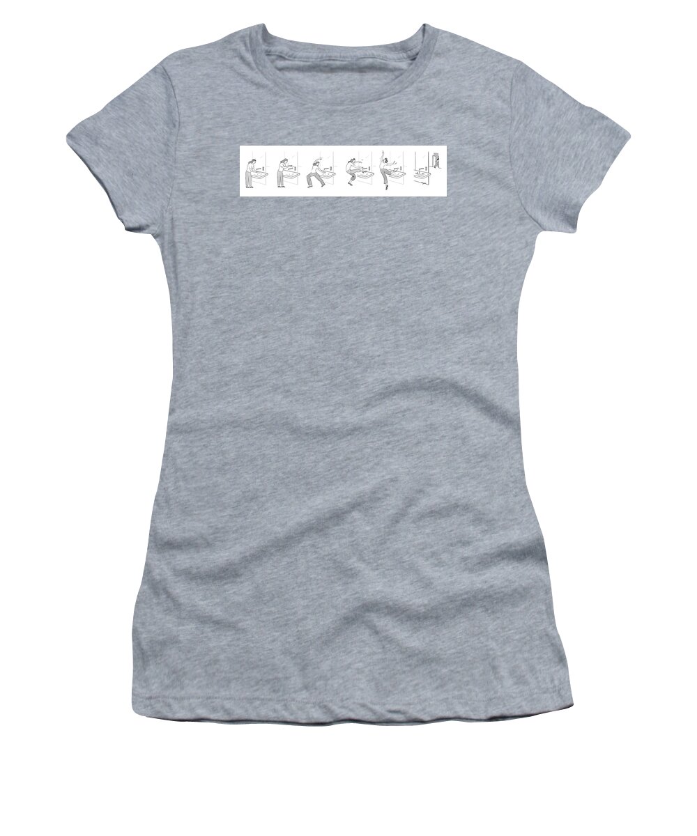 Captionless Women's T-Shirt featuring the drawing Dance Routine by Anjali Chandrashekar