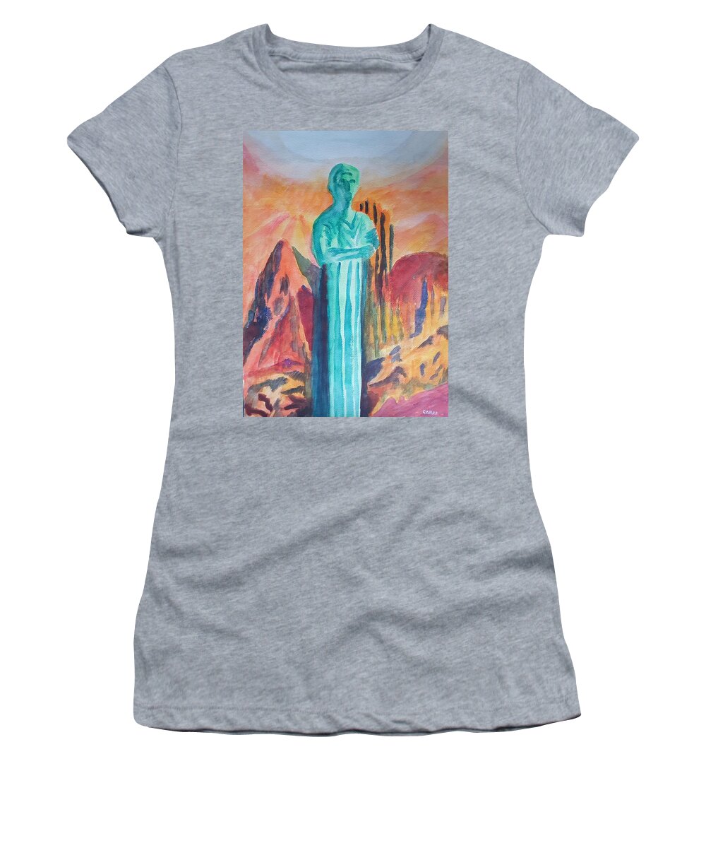 Masterpiece Paintings Women's T-Shirt featuring the painting Dawn of Wisdom by Enrico Garff