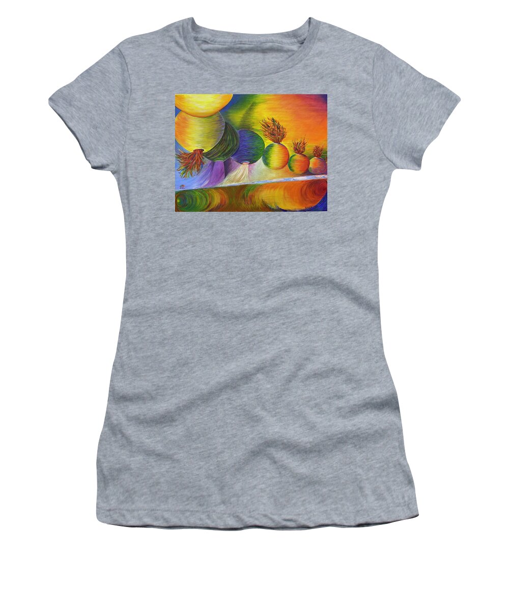  Women's T-Shirt featuring the painting Dawn to Noon by Dorsey Northrup