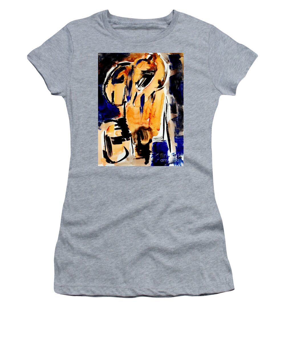 Contemporary Art Women's T-Shirt featuring the painting A day that moves with haste by Jeremiah Ray