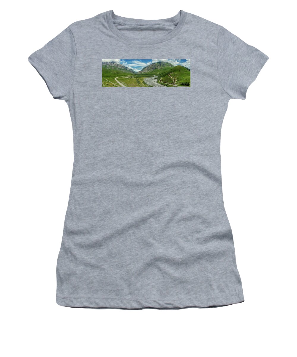 Cemetery Women's T-Shirt featuring the photograph Dead Town Dargavs In North Ossetia by Mikhail Kokhanchikov