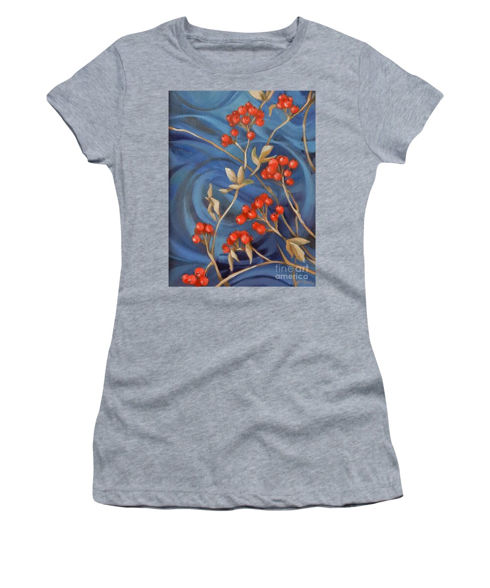 Plant Women's T-Shirt featuring the painting Decorated Vine by K M Pawelec