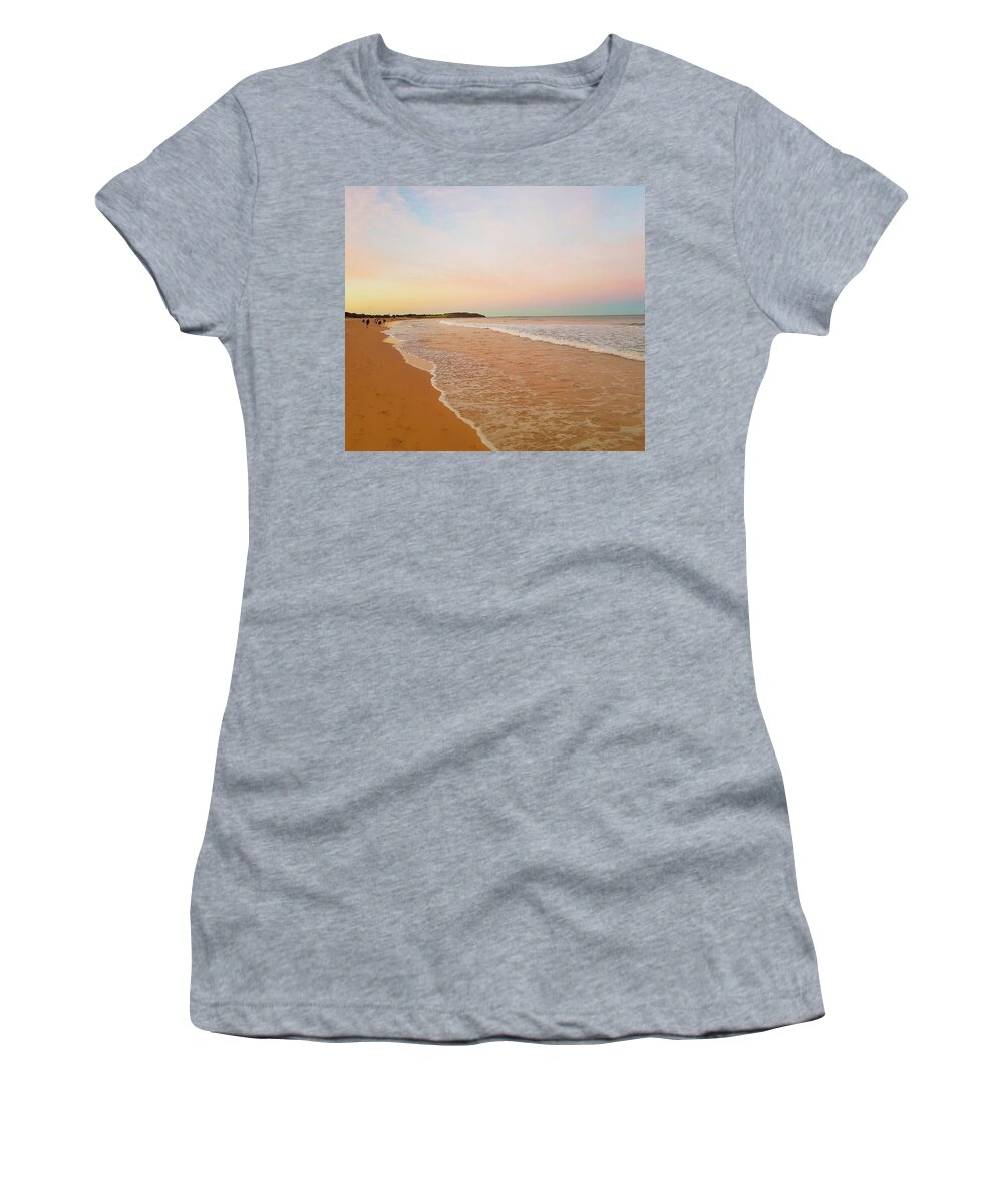 Water Women's T-Shirt featuring the photograph Dee Why Beach Sunset No 3 by Andre Petrov