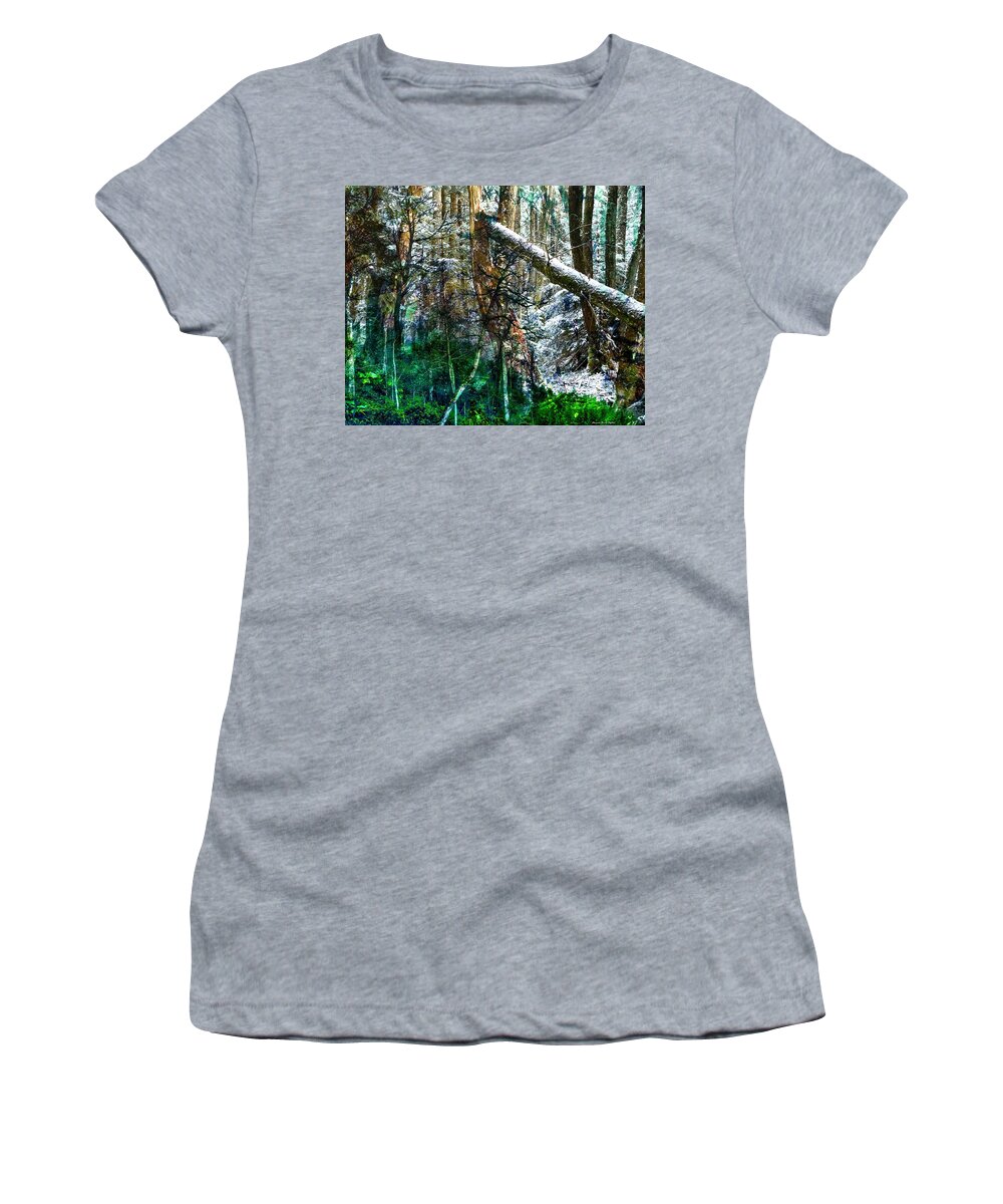 Forest Women's T-Shirt featuring the digital art Deep Forest by Norman Brule