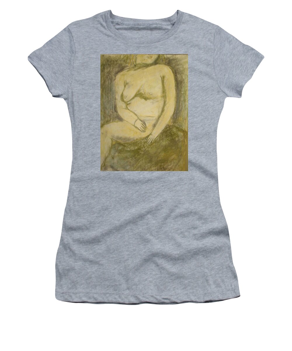 Female Women's T-Shirt featuring the pastel Degas by Samantha Lusby