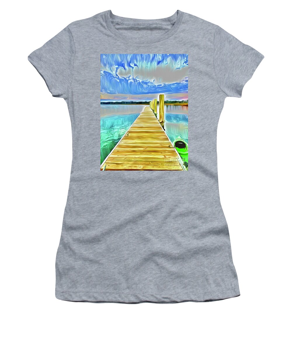 Landscape Women's T-Shirt featuring the digital art Destination by Michael Stothard