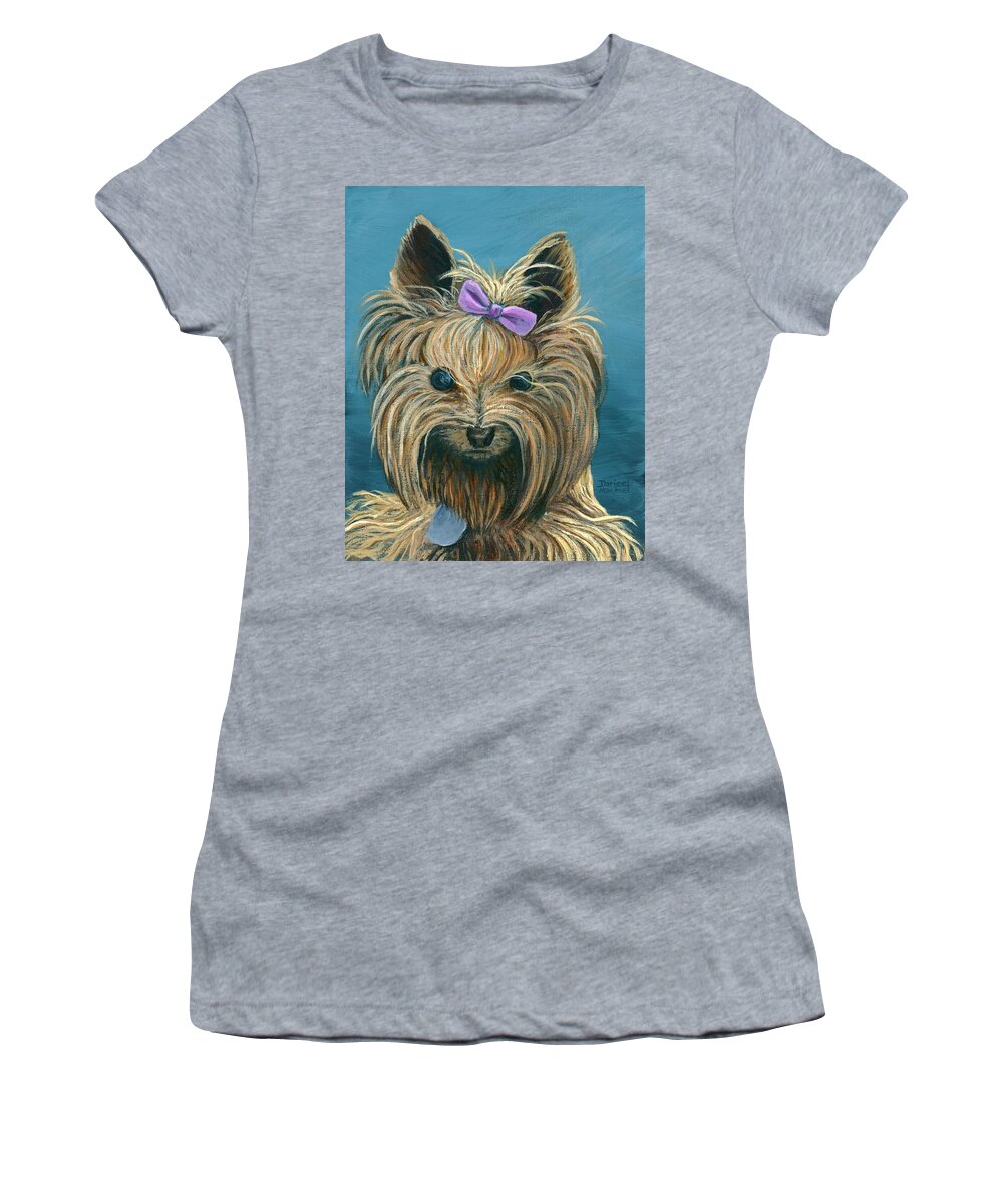 Dog Women's T-Shirt featuring the painting Dezzie by Darice Machel McGuire