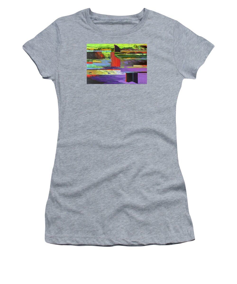 Abstract Expressionism Women's T-Shirt featuring the painting Diffusion by Bob Coonts