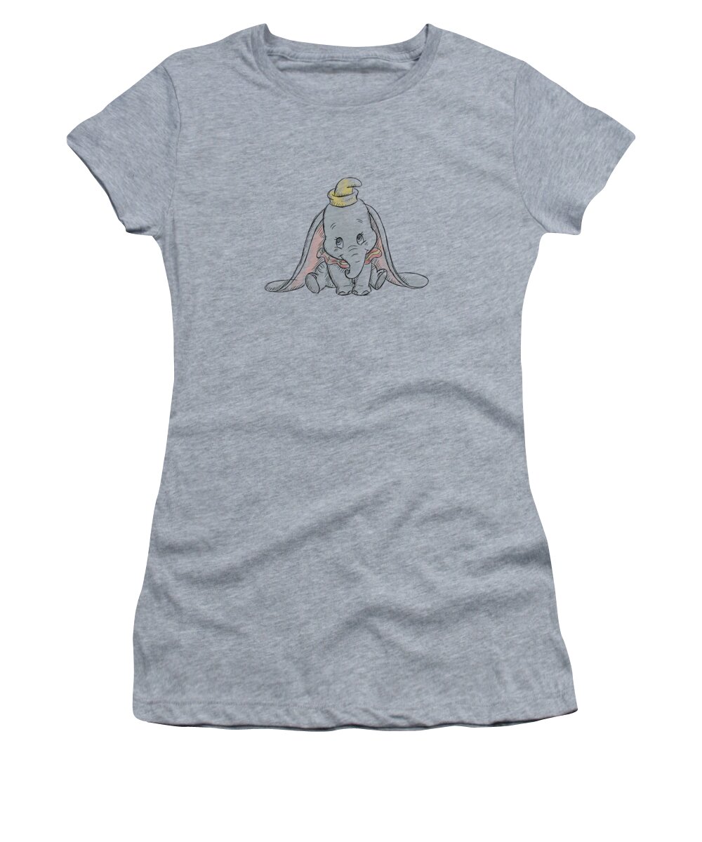 Disney Classic Dumbo Baby Elephant Women's T-Shirt by Akim Arianah - Pixels