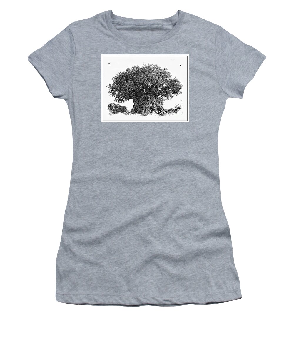 Joshua Mimbs Women's T-Shirt featuring the photograph Disney Tree of Life by FineArtRoyal Joshua Mimbs