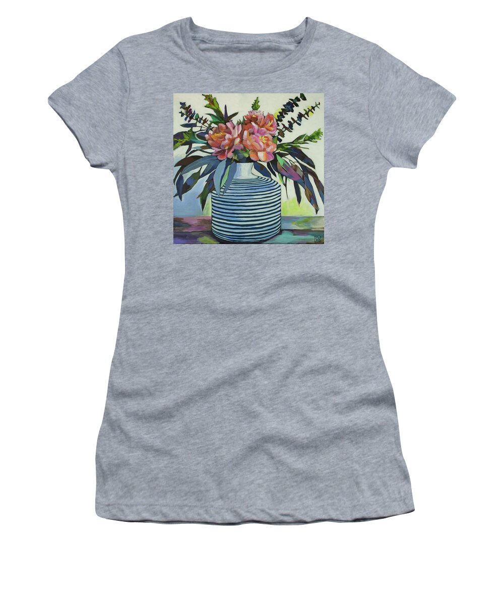 Still Life Women's T-Shirt featuring the painting Distinguished by Debbie Brown