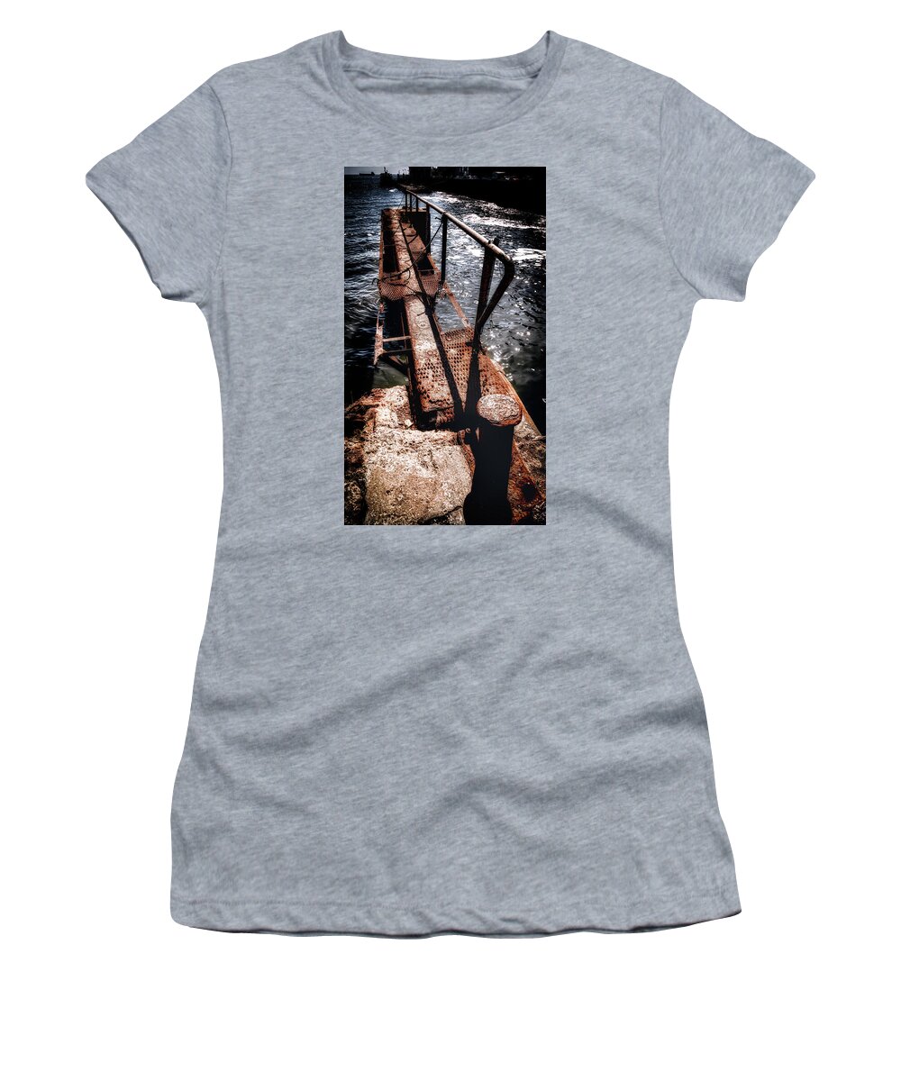 Docking Women's T-Shirt featuring the photograph Docking for rust by Micah Offman