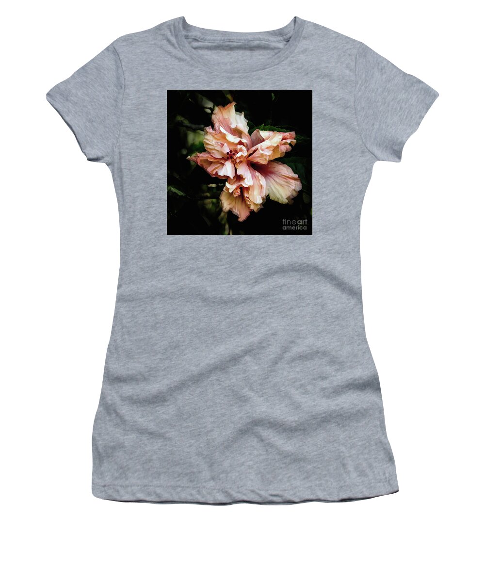 Double Bloom Women's T-Shirt featuring the photograph Double Bloom Hibiscus by Neala McCarten