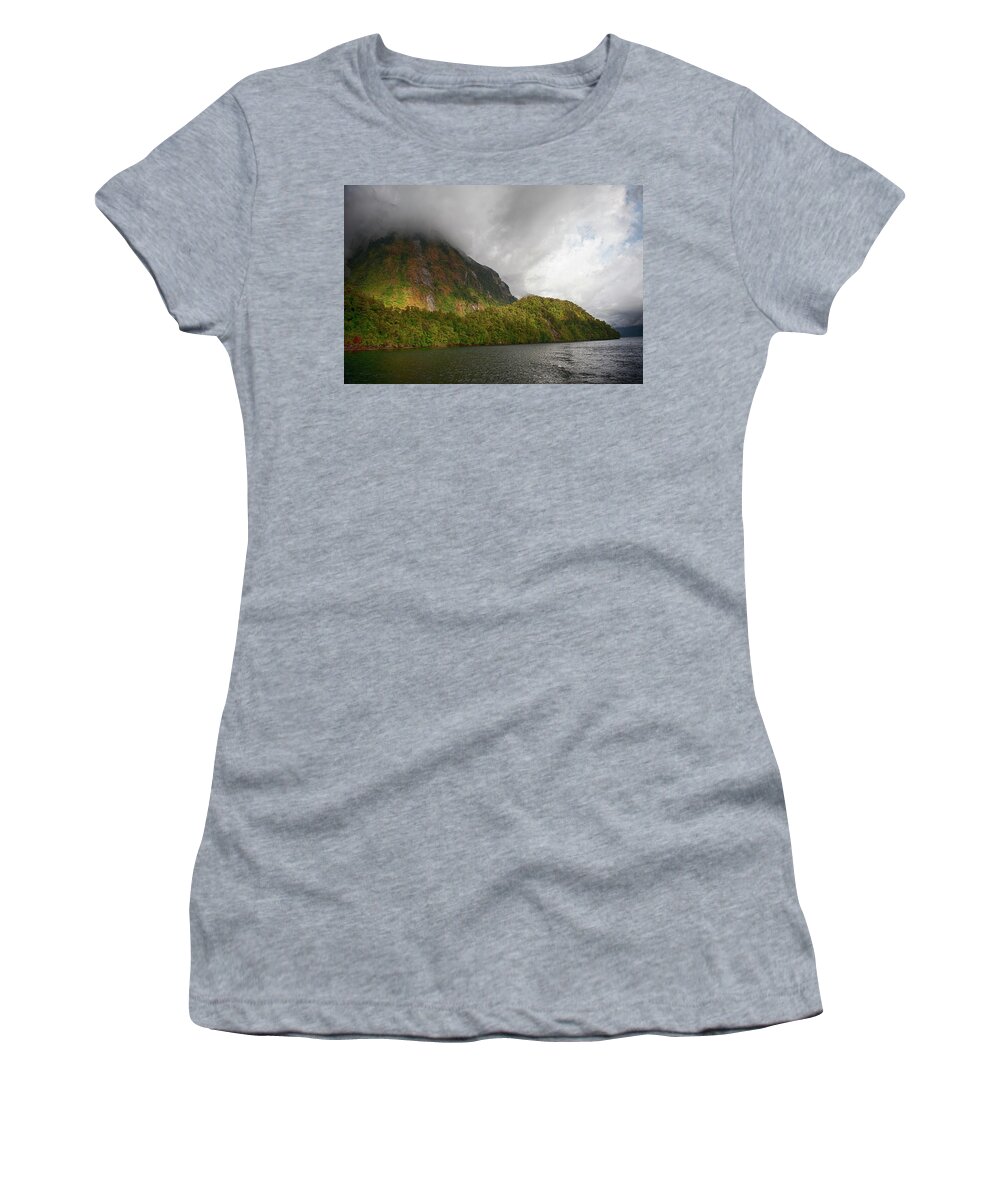 Landscape Women's T-Shirt featuring the photograph Doubtful Sound by Jay Heifetz