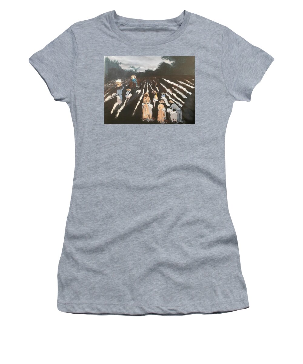  Women's T-Shirt featuring the painting 400 Years by Angie ONeal