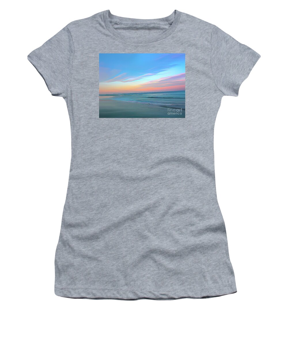 Shore Women's T-Shirt featuring the photograph Down The Shore by Karin Everhart