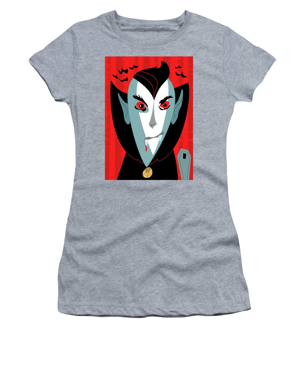 Dracula Women's T-Shirt featuring the digital art Dracula by Alan Bodner