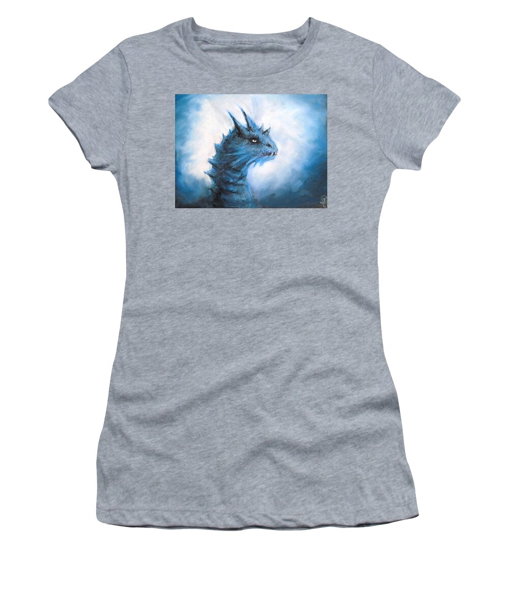 Dragon Women's T-Shirt featuring the painting Dragon's Sight by Jen Shearer