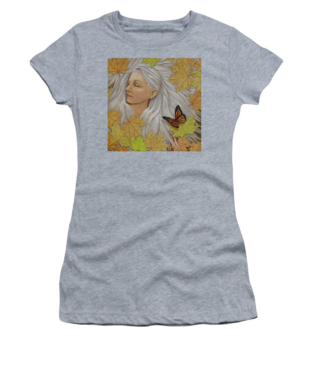 Kim Mcclinton Women's T-Shirt featuring the drawing Dream Within a Dream by Kim McClinton