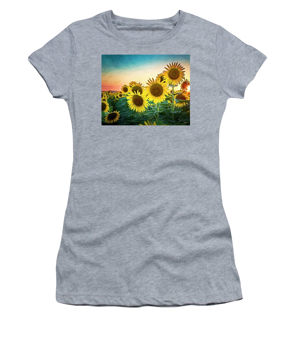 Sunflower Women's T-Shirt featuring the photograph Dreaming by Michael Smith
