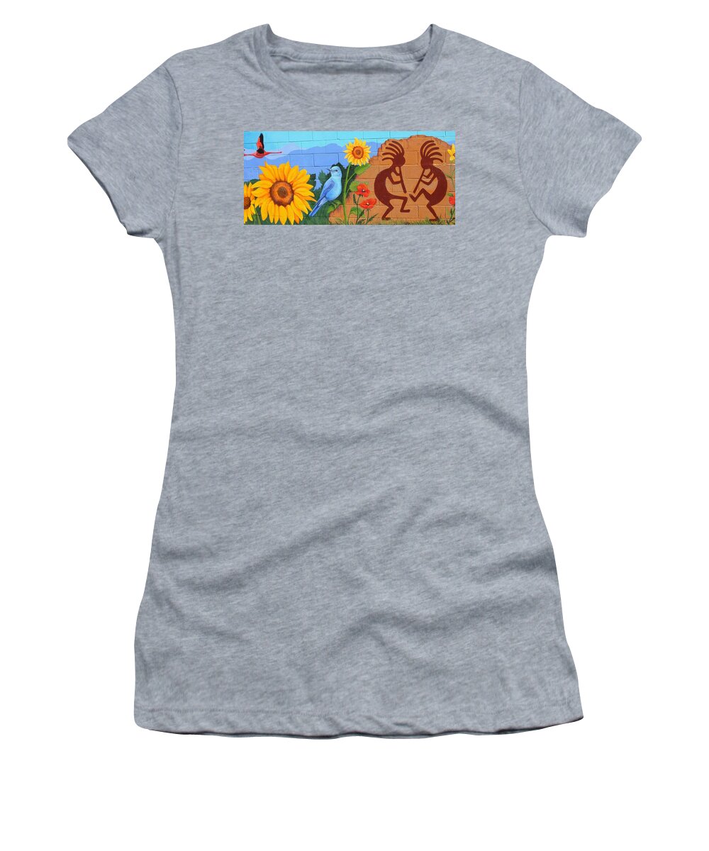 Murals Women's T-Shirt featuring the painting Earth Art 2 #1 by Marian Berg