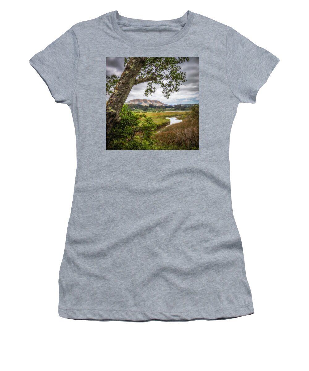 Elephant Mountain From Inverness Women's T-Shirt featuring the photograph Elephant Mountain from Inverness by Donald Kinney