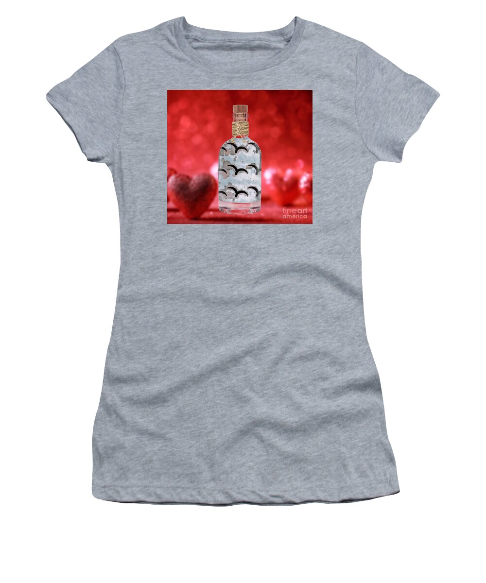 Photograph Women's T-Shirt featuring the digital art Elixir Red by Alexandra Vusir