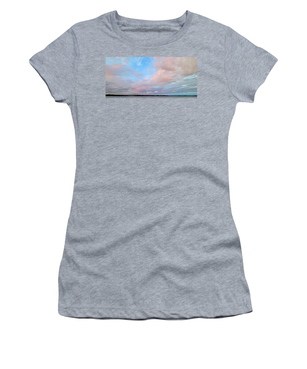 Hurricane Women's T-Shirt featuring the photograph Elsa's Outer Cloud Deck 7/7/21 by Ally White