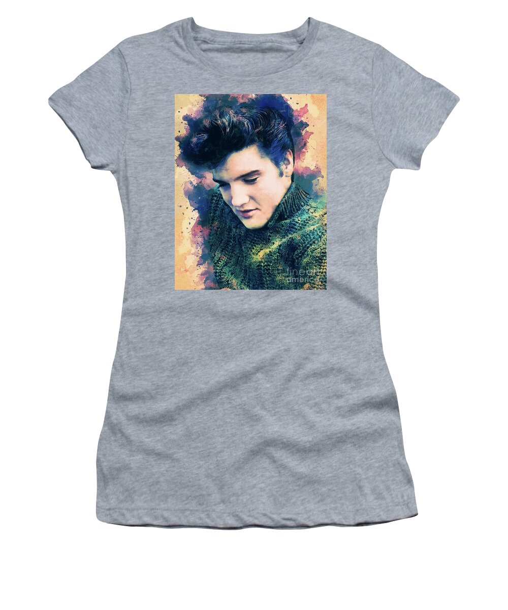Elvis Women's T-Shirt featuring the photograph Elvis The King by Franchi Torres