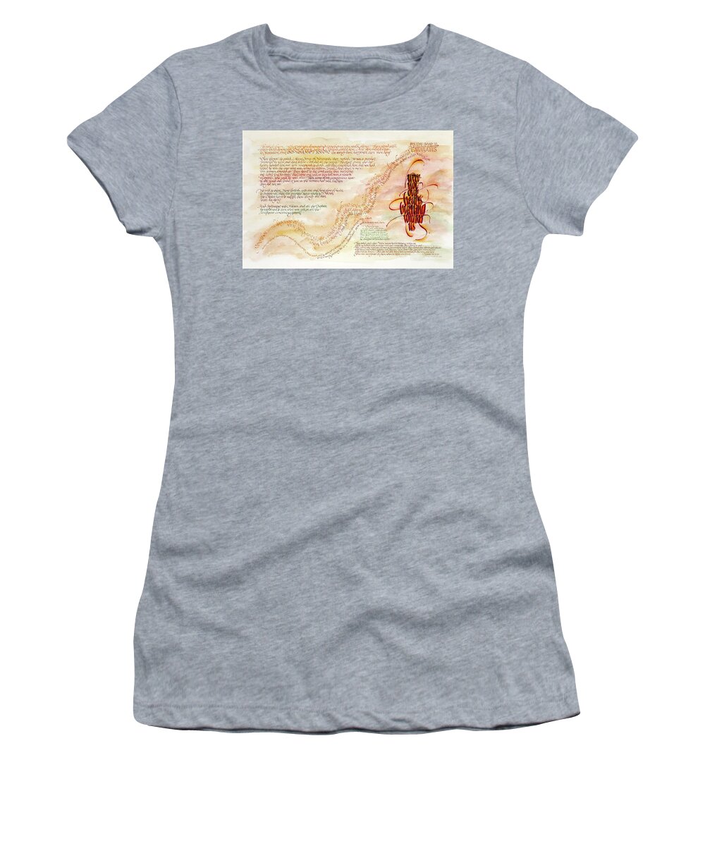 God's Faithfulness Women's T-Shirt featuring the painting Emmaus by Judy Dodds