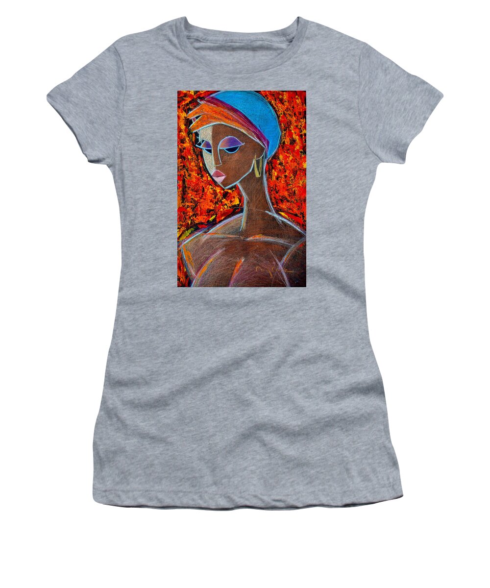 Puerto Rico Women's T-Shirt featuring the painting Encarnacion by Oscar Ortiz