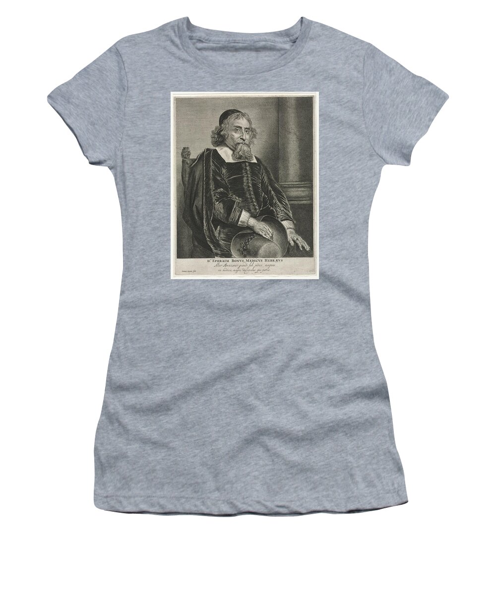 Ephraim Bonus 1640 To 65 Jan Lievensephraim Women's T-Shirt featuring the painting Ephraim Bonus 1640 to 65 Jan by MotionAge Designs
