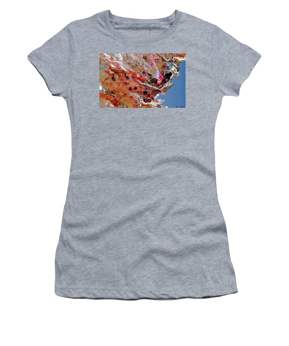  Women's T-Shirt featuring the painting Estuary by Rein Nomm
