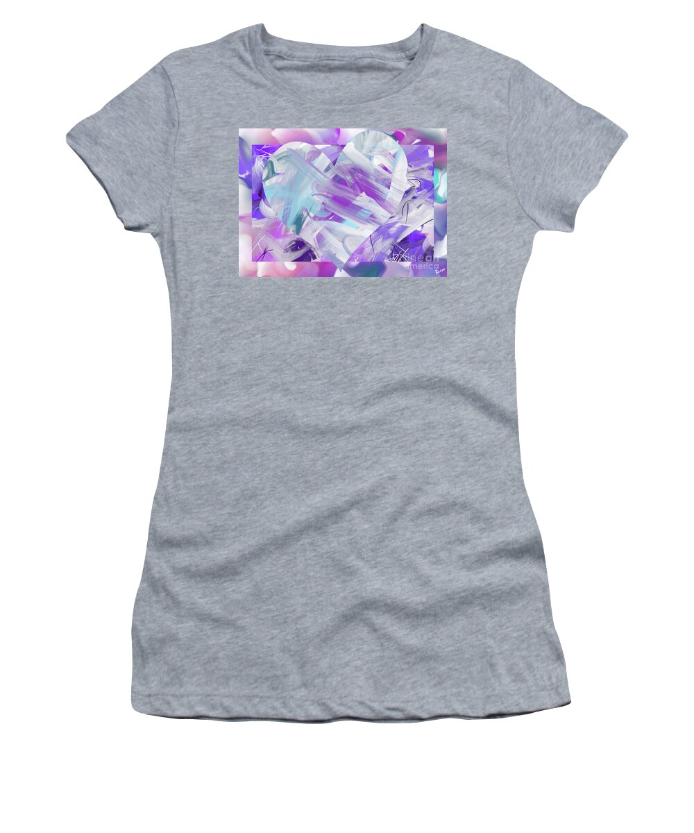 Abstract Women's T-Shirt featuring the digital art Ethereal Love by Mars Besso