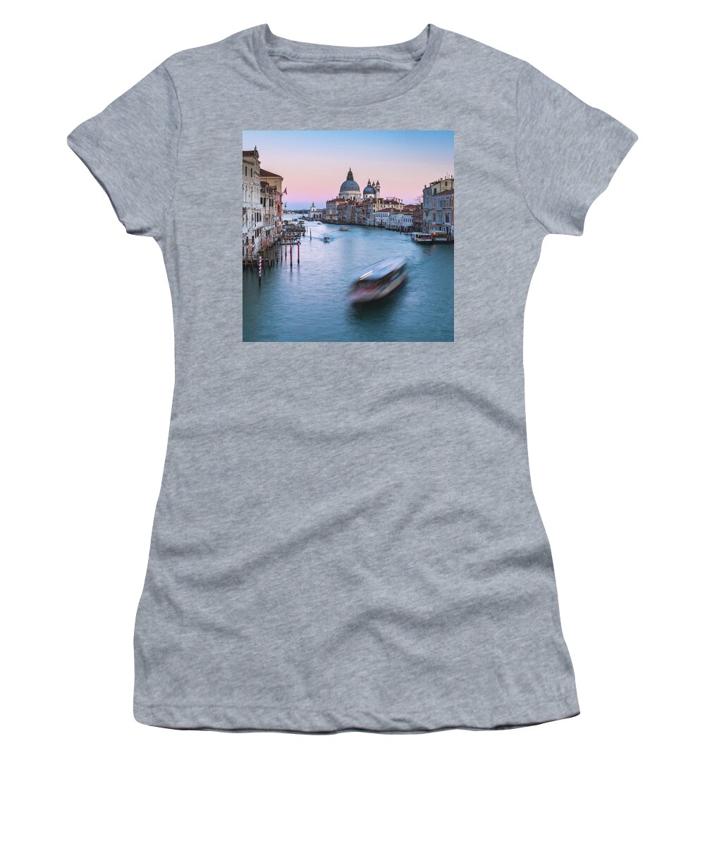 Venice Women's T-Shirt featuring the photograph Evening in Venice by Randy Lemoine