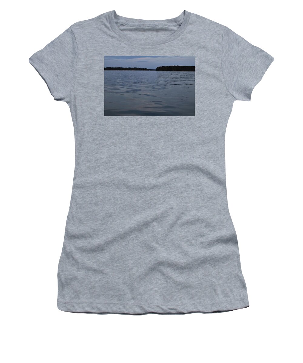 Lake Women's T-Shirt featuring the photograph Evening Waters by Ed Williams