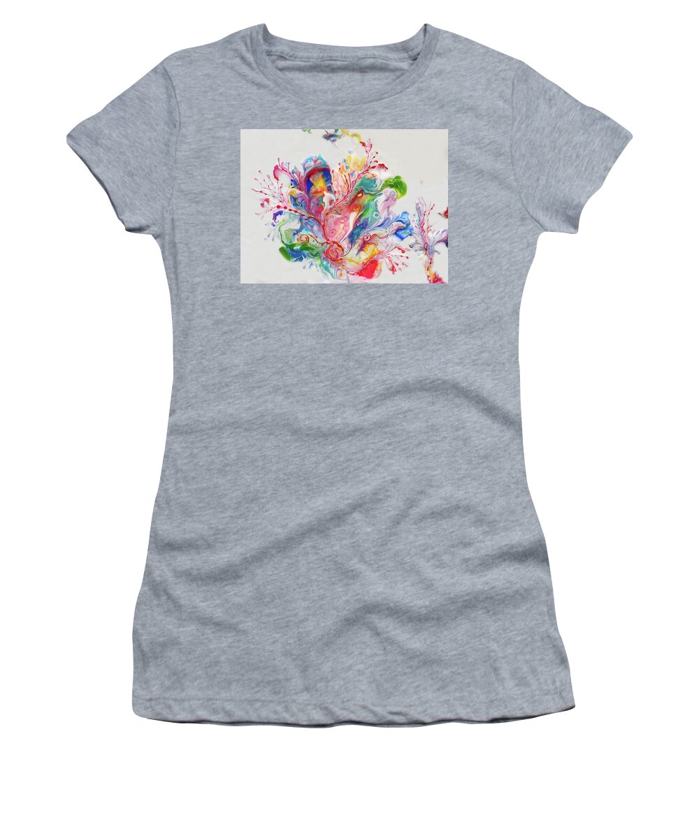 Rainbow Colors Women's T-Shirt featuring the painting Ever Growing by Deborah Erlandson