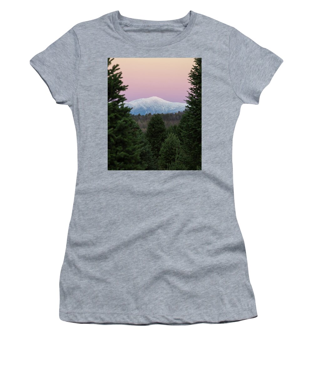Evergreen Women's T-Shirt featuring the photograph Evergreen Winter Washington Sunset by White Mountain Images