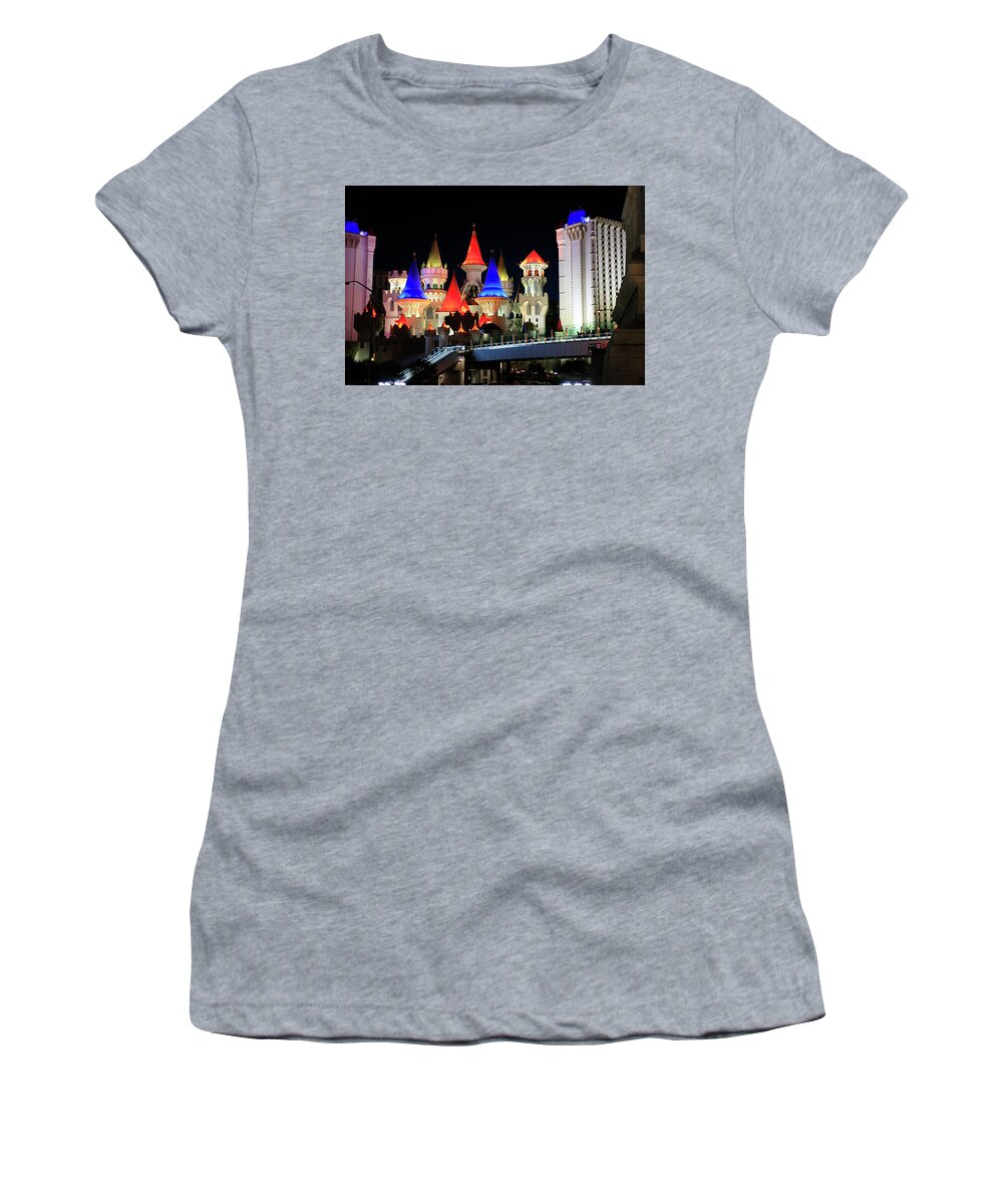 Excalibur Women's T-Shirt featuring the photograph Excalibur hotel by Chris Smith