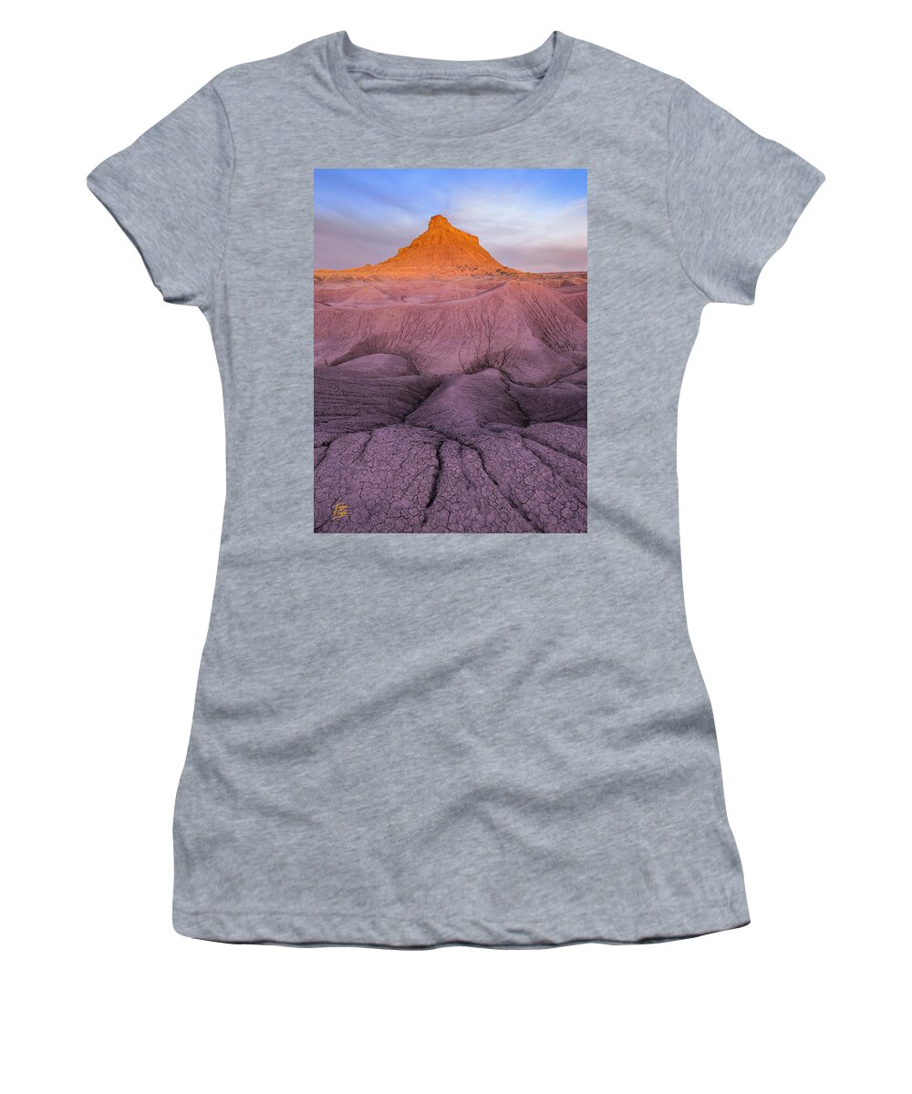 Art Women's T-Shirt featuring the photograph Factory Butte by Edgars Erglis