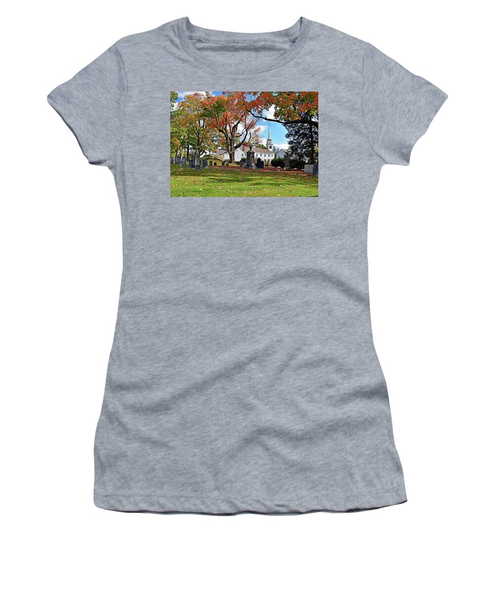 Landscape Women's T-Shirt featuring the photograph Fall in Shrewsbury by Monika Salvan