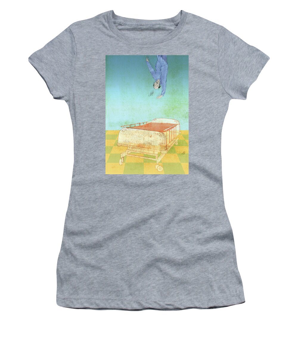 Falling Women's T-Shirt featuring the digital art Falling by Cap Pannell
