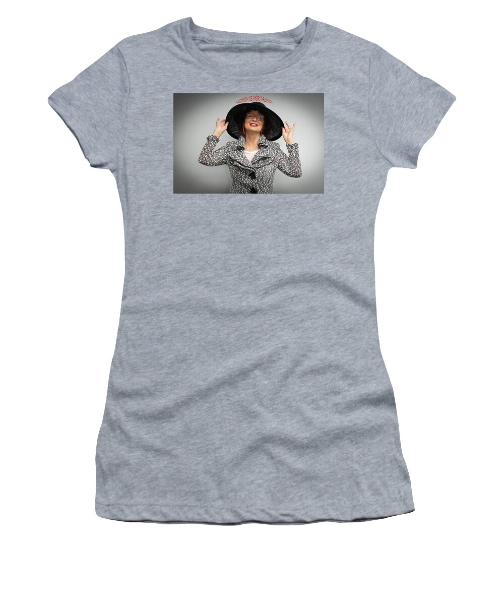 Fashion Women's T-Shirt featuring the photograph Fashion Is Her Passion by Bonnie Colgan
