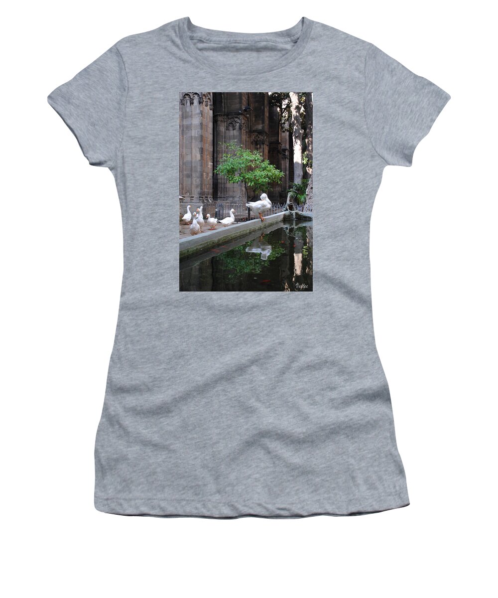 Cathedral Women's T-Shirt featuring the photograph Fine Feathered Cloister by Vallee Johnson