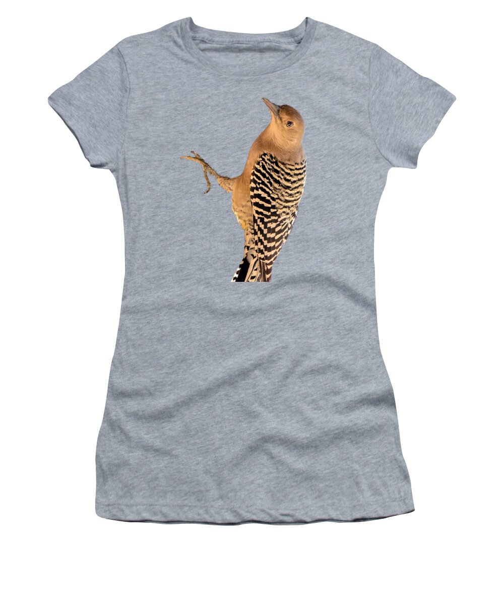 Animal Women's T-Shirt featuring the photograph Female Gila Woodpecker 220930 by Mark Myhaver