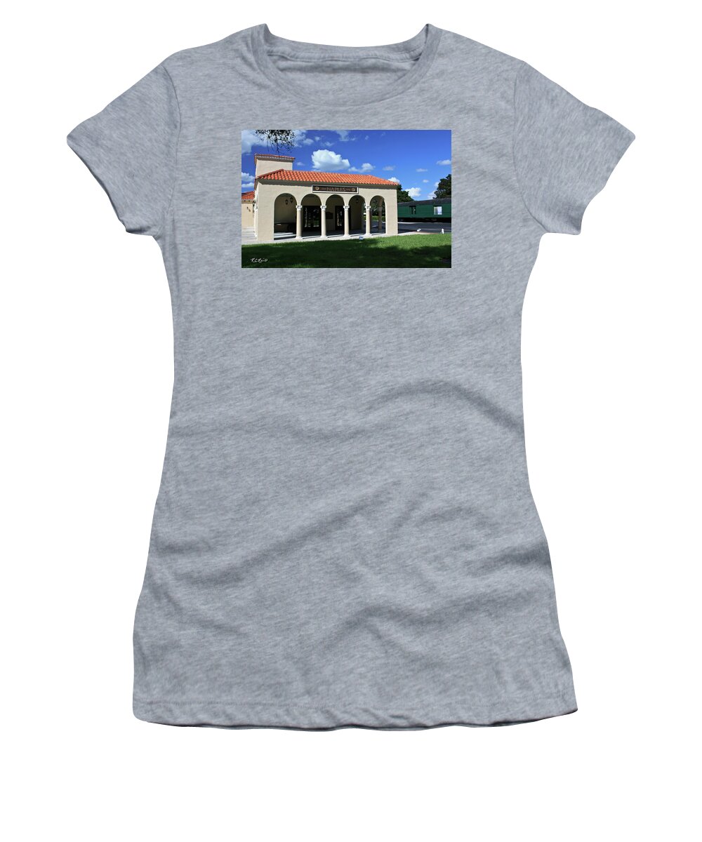 Office Women's T-Shirt featuring the photograph Fifth Avenue Walk - Naples Depot and Museum by Ronald Reid