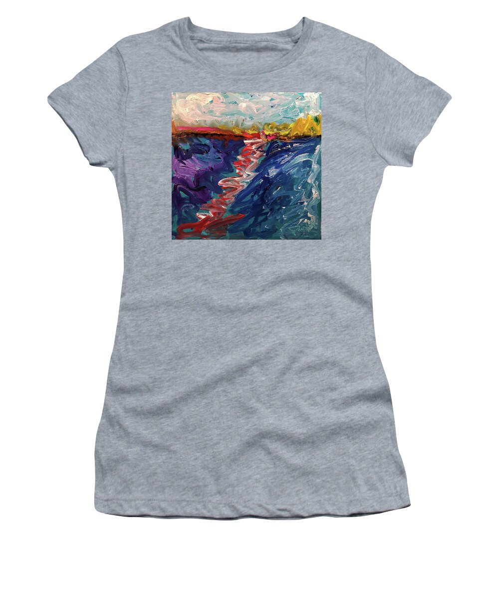 Fire Island Women's T-Shirt featuring the painting Fire Island by Banning Lary