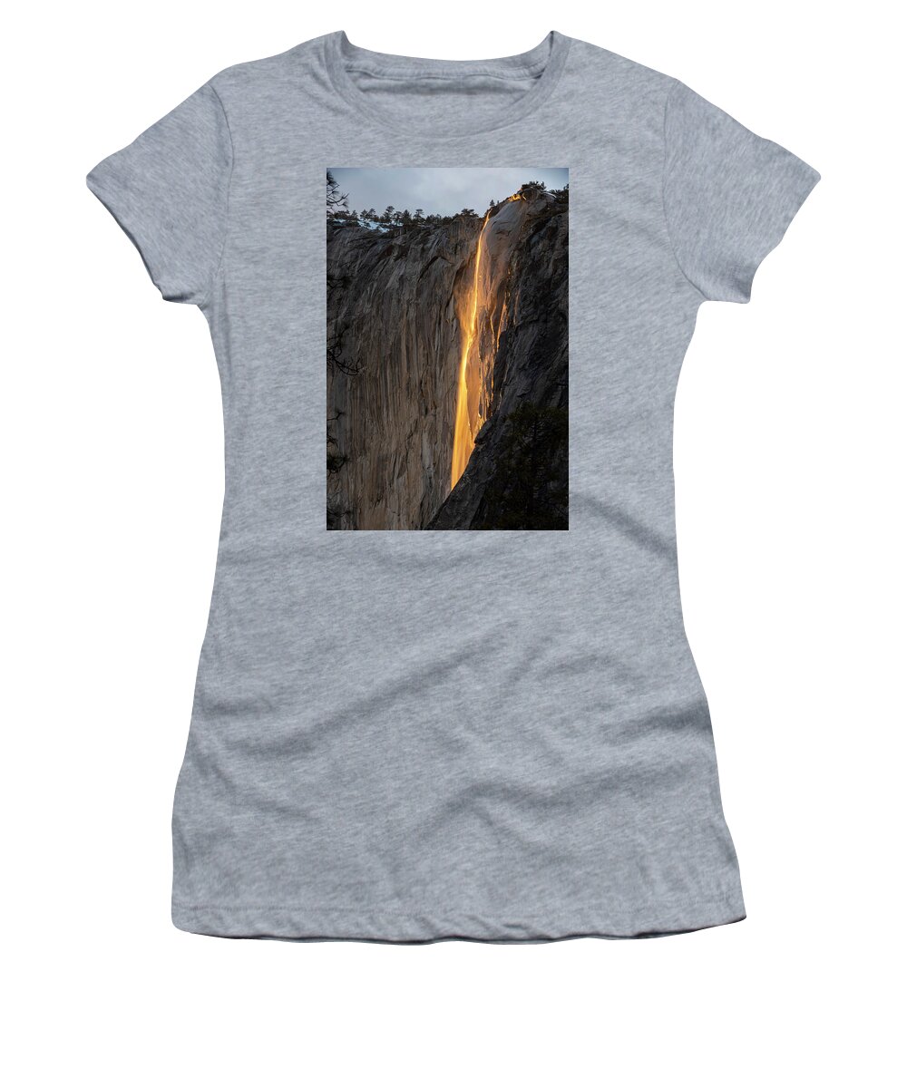 Davekochphoto Women's T-Shirt featuring the photograph Firefall by Dave Koch