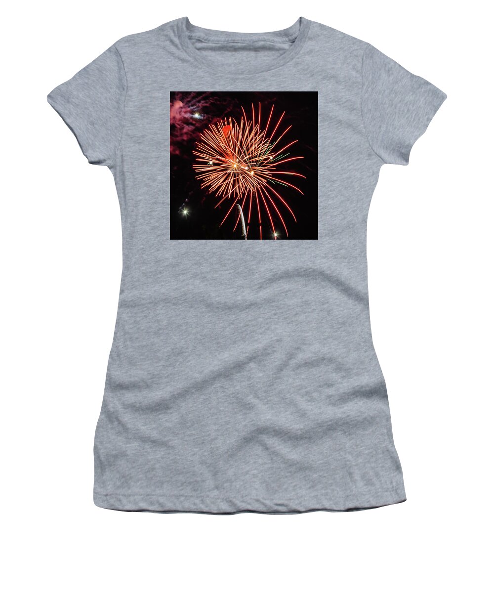 4 Th July Women's T-Shirt featuring the photograph Firesworks 2022 by Louis Dallara