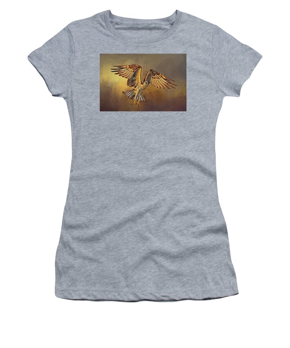 Sea Hawk Women's T-Shirt featuring the photograph Flight of the Osprey by HH Photography of Florida